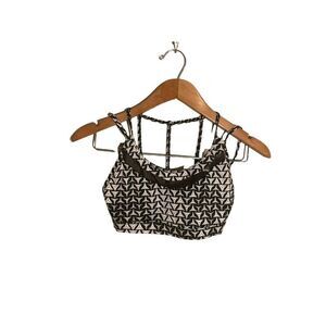 Victorias Secret Sport Sports Bra Strappy Lightly Padded Print XS‎ Black White